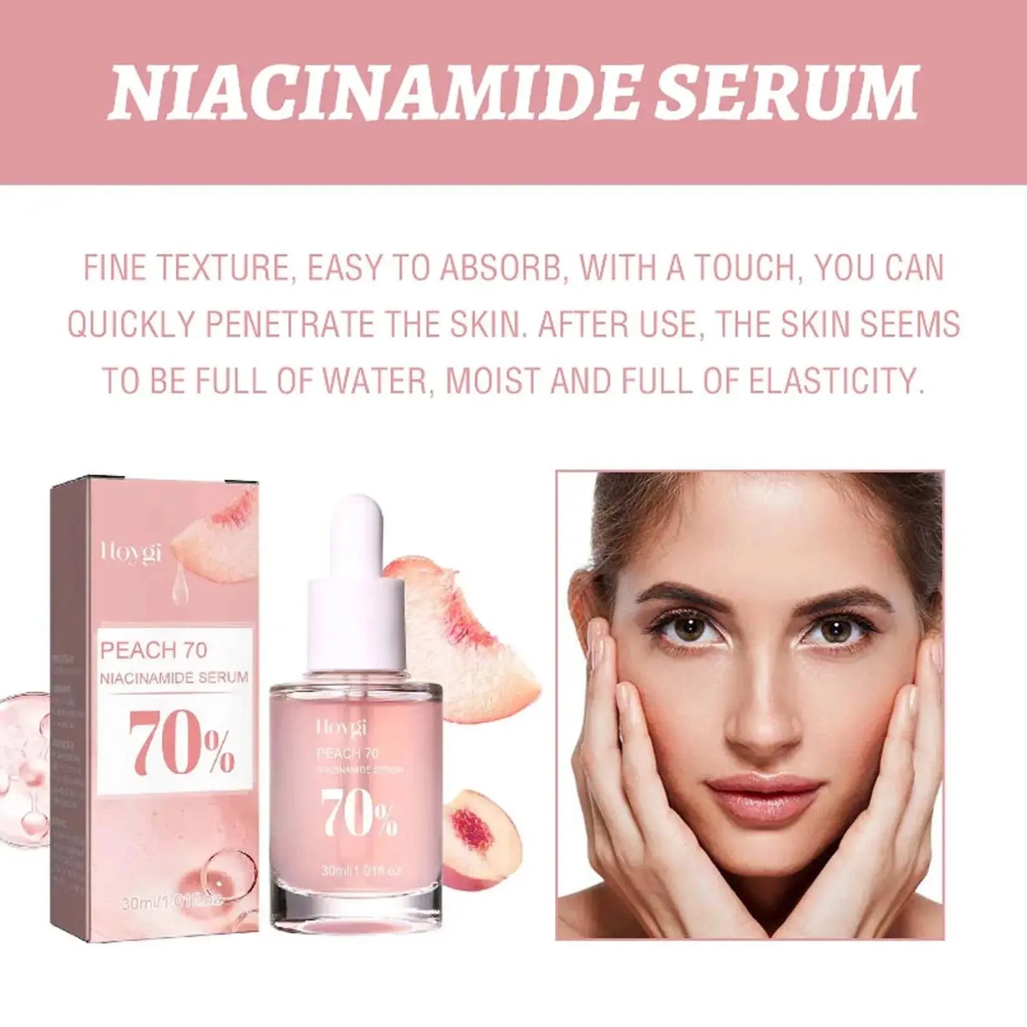 Effet3 Sérum Niacinamide à la pêche- hydratant, resserre les pores - Pure&Glam